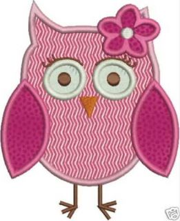 OWLS * Machine Applique Embroidery * 9 Designs, 2 sizes