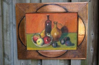 Original Oil and Copper Frame by Laszlo Buday ( Listed Canadian artist 