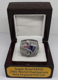 New England Patriots 2001 Super Bowl World ChampionShip replica ring 