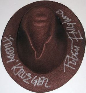 ROBERT ENGLUND SIGNED FREDDY KRUEGER HAT WITH PROOF COA