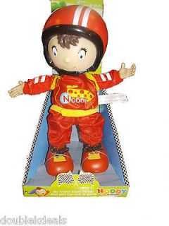 NEW NODDY IN TOYLAND RACER NODDY DOLL  VINYL HANDS AND FACE 11 TALL 