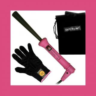 Enzo Milano Pink Reverso 18/25 mm Curling Iron w/ Gifts