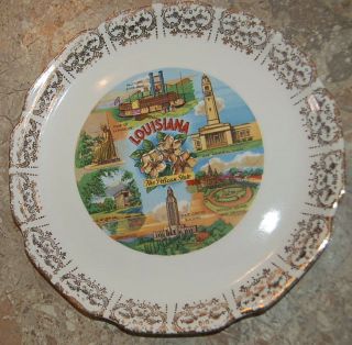   Pelican State Collector Plate RIVER BOAT Evangeline Tomb NEW ORLEANS