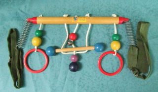 Vintage Wooden Cradle Gym Crib Toy A Right Time