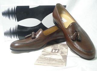 Moreschi Mens Meta Congnac Brown Leather Shoes Size 9.5 W BRAND NEW 