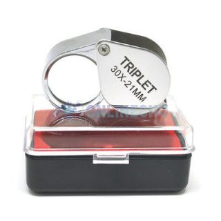 2X Jewelers Loupe Loop Magnifying Magnifier Glass 30 x 21mm US