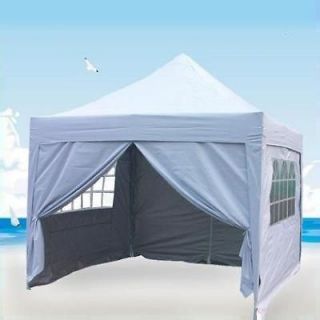 Peaktop 10x10 EZ Set Pop Up Canopy Gazebo Party Wedding Tent Silver 