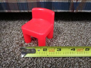   Tikes Dollhouse mansion playhouse furniture seat kitchen chair red toy
