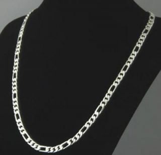 Fashion Jewelry Mens FIG Chain Silver Necklace 10mm 20inch