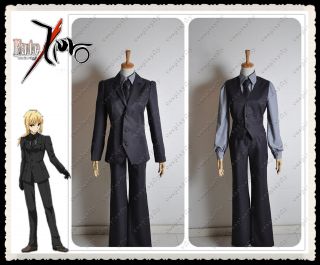 Fate Zero Saber Suit Cosplay Costume Uniform