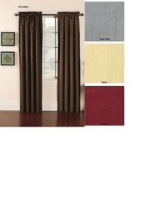 PAIR OF LINED FAUX RAW SILK CURTAINS/PANEL​S   DARK RED   BRICK 