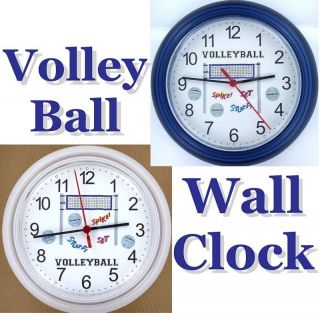 VOLLEYBALL WALL CLOCK balls game net Team volley SPIKE