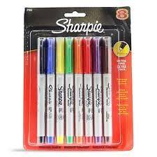 Sharpie Ultra Fine Point Permanent Markers, Colored, 8 Ct