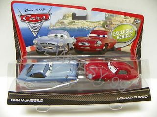 Disney Pixar Cars 2 Leland Turbo & Finn McMissile 2 Pack IN HAND ready 