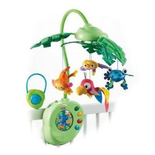 Fisher Price Rainforest Crib Peek a boo Soother and Musical Mobile