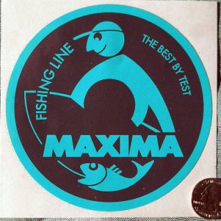 NEW MAXIMA FISHING LINE STICKER/DECAL, BEST BY TEST, BLACK & GREEN