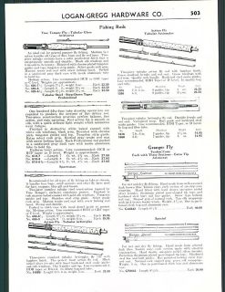 1953 AD Granger Fly Tonkin Cane Aristocrat Fishing Rods Poles Special 