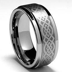 Tungsten Carbide Ring Men 8MM Spectacular Celtic Wedding Band   TG008