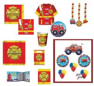   Fire Man Chief Birthday Party Supplies U Pick Plates Balloons Decor