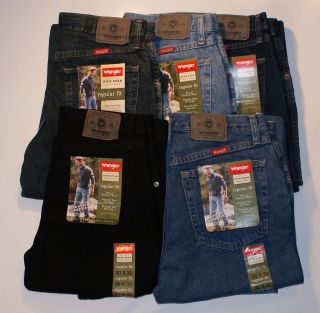New Wrangler Five Star Regular Fit Jeans Men’s Sizes Five Colors 