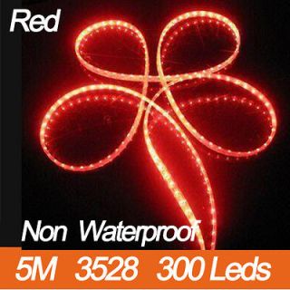 Red Brand New Good Quanlity 3528 SMD LED Flexible Strip Tape lights 5M 