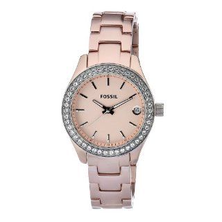Fossil Womens ES2976 Quartz Rose Dial Aluminum Watch Watches  