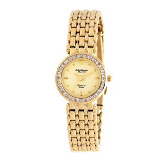 Jules Jurgensen Womens 5227Y Diamond Accented Bezel Watch Watches 