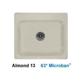 CorStone 53113 Almond Phenix Phenix Single Bowl Self Rim Kitchen Sink 