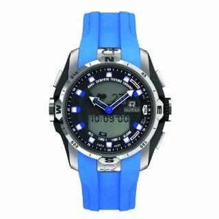   Blue Rubber Multifunction Analog Digital Watch Watches 