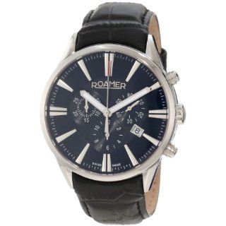   05 Superior Black Dial Leather Chronograph Watch Watches 