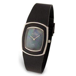 Skagen Womens 549SSBD Black Mesh Watch Watches 
