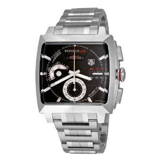 TAG Heuer Mens CAL2110.BA0781 Monaco Black Dial Watch Watches 