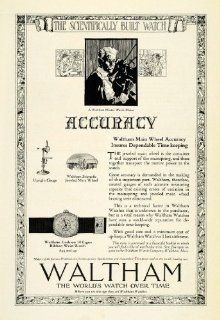 1921 Ad Waltham Cushion 10 Ligne Ribbon Wrist Watch 