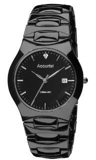 Accurist Gents Black Ceramic Case And Bracelet Watch Mb992S Watches 