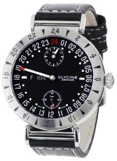 Glycine Airman F 104 Regulateur Black Dial on Strap Watches  