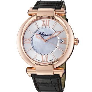 Chopard Imperiale Mens Mother of Pearl Dial Brown Leather Strap Watch 