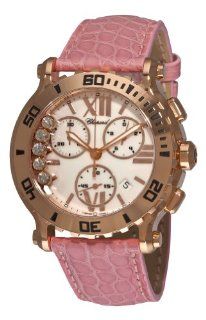 Chopard Womens Happy Sport Rose Gold Diamond Chronograph Watch 283581 