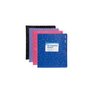Notebook Style Organizer with Four Tabbed Pockets, File 
