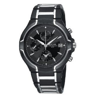 Pulsar Mens PF3547 Alarm Chronograph Black Ion Plated Stainless Steel 