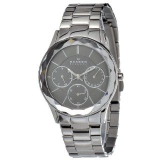 Skagen Womens 344LMXM Stainless Steel Charcoal Dial Watch Watches 