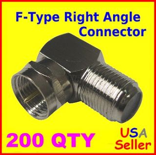   Lot F Type 90 Right Angle Connector Coax Satellite LNB TV RG6 RG59