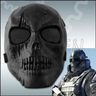   Skull Skeleton Full Face Protective Mask For Airsoft Hunting War Games