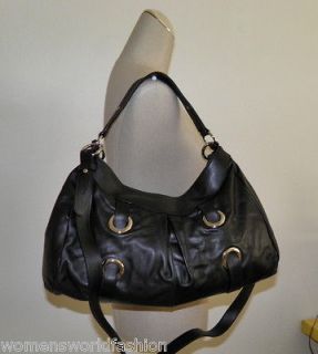 New w/ Tag Furla Ametista Black Leather Buckle Shopper Bag handbag 