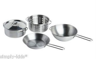 Ikea Children Cookwares for Play 2 Sets DUKTIG 4 piece Stainless Steel 