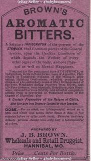 1860s AROMATIC BITTERS Antique MEDICINE Bottles LABELS