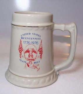 1976 Slate Belt large USA made pottery Stein cup mug