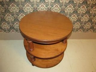 Tell City Hard Rock Andover Maple Round 3 Tiered End Table 8603 