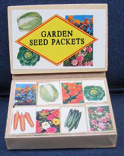 12 Scale Wooden Garden Seed Box Display Dolls House Miniature 
