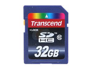    Transcend 32GB Secure Digital High Capacity (SDHC) Flash 