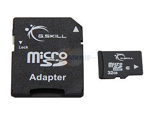 Newegg   G.SKILL 32GB Micro SDHC Flash Card w/ SD Adapter Model FF 